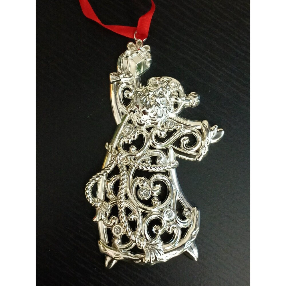 Lenox Sparkle and Scroll "Santa" ornament, comes with box